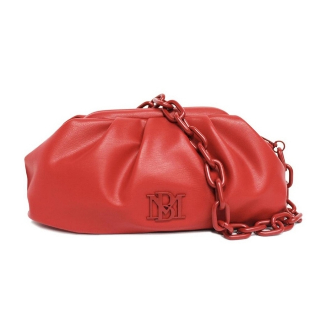 Badgley Mischka Wrapped Frame Clutch Red NEW $129